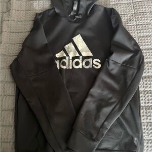 Adidas Black and White Logo Hoodie